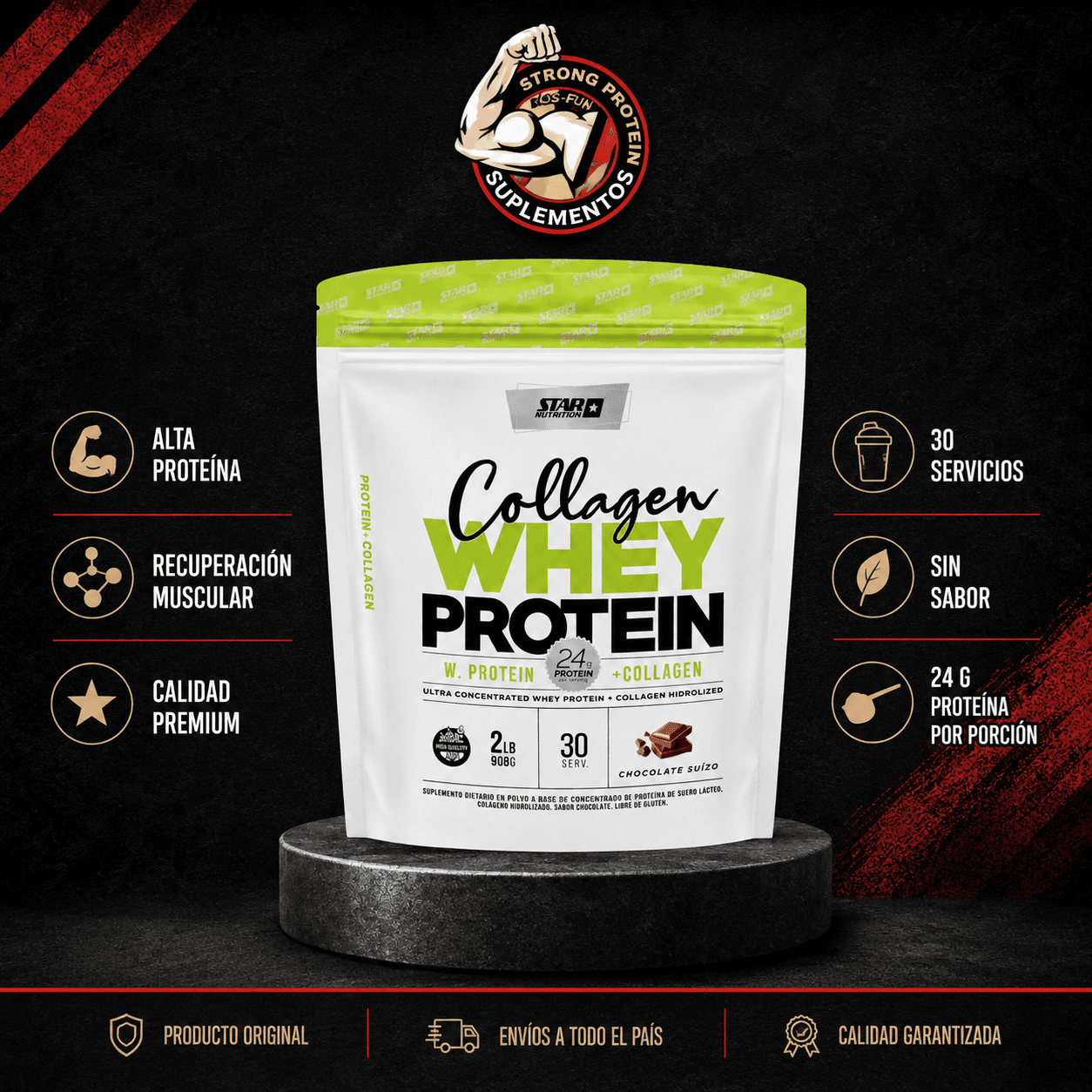 Collagen Whey Protein x2lbs
